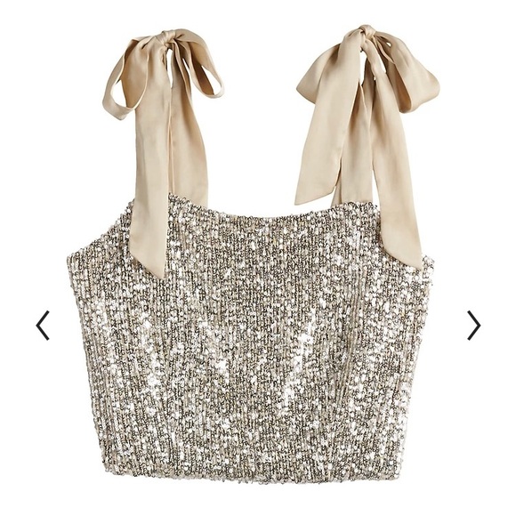 NWT sequin crop top - Picture 5 of 6